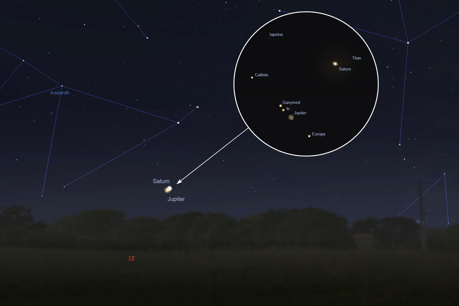 No N Obloha V Prosinci Setk N Jupitera A Saturnu Po Dvaceti Letech