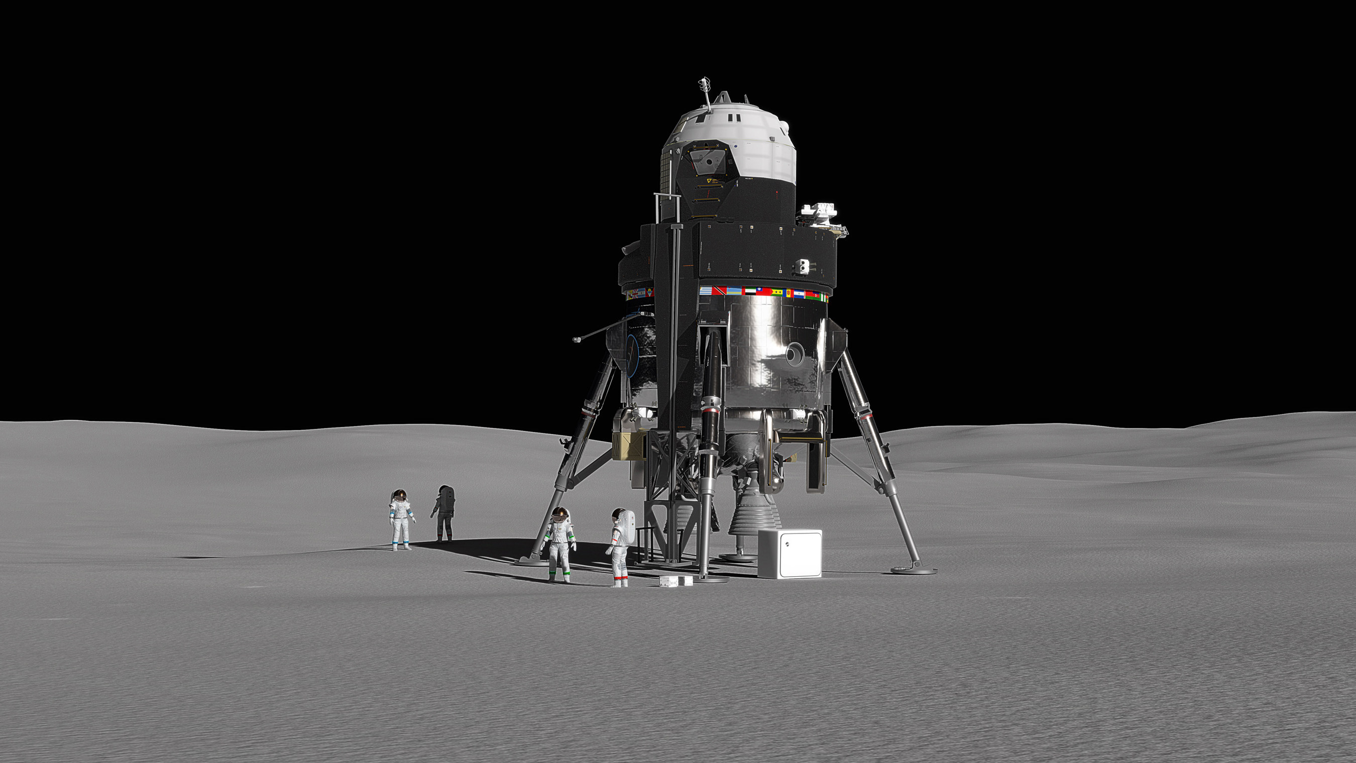 Připravovaný lunární modul by mohl dopravit na Měsíc čtveřici