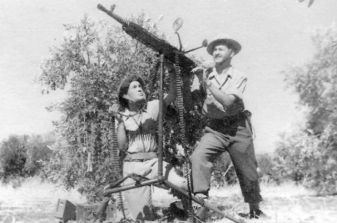 Izraelci s těžkým kulometem